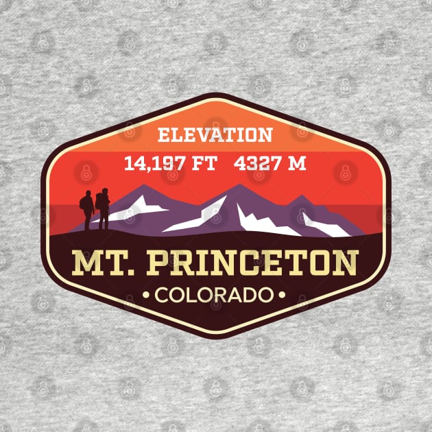 Mt Princeton Colorado - 14ers Mountain Climbing Badge by TGKelly